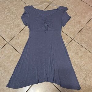 Blue Short Sleeve Dress